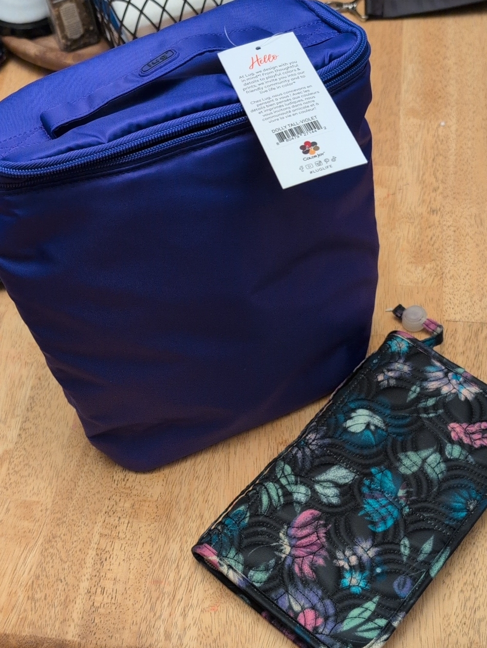 Lug Dolly Travel Case Violet and Sleeper XL Makeup Case with Mirror - Travel